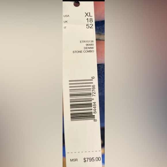 ELIE TAHARI Alpaca Wool Shirt Jacket XL-Blue-Gray/Tan $795 - Picture 7 of 8